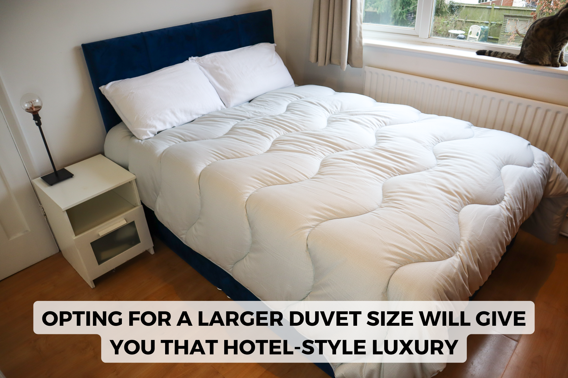 night lark duvet on bed